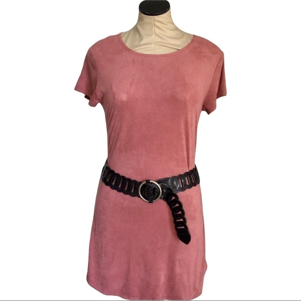 PINK Mini T Shirt Dress by TMG New York Y2K 90’s Vintage Juniors XL or Women’s S - Picture 2 of 9